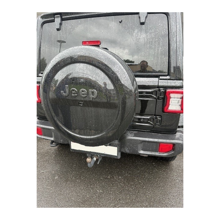 Abschliessbares Reserverad-Cover Hartplastik schwarz / chrom Wrangler JL