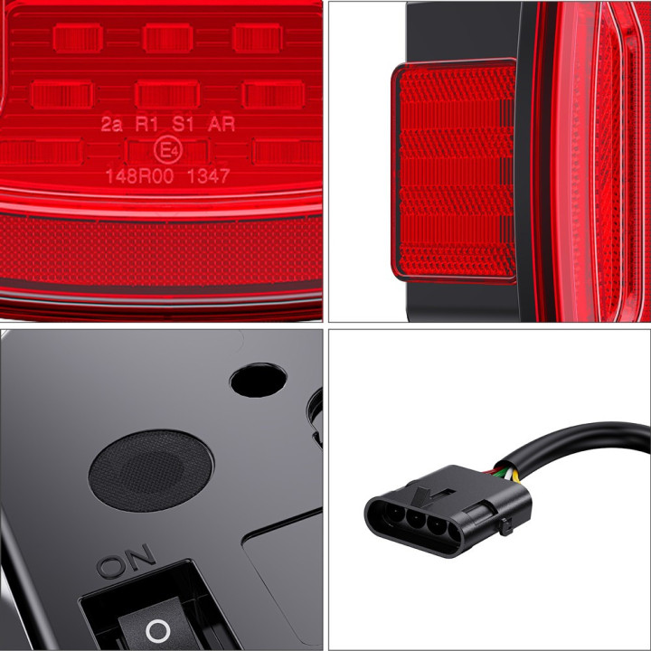 LED Rückleuchten Set mit E-Prüfzeichen Rot