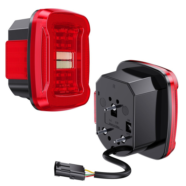 LED Rückleuchten Set mit E-Prüfzeichen Rot