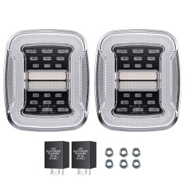 LED Rückleuchten Set mit E-Prüfzeichen Weiss