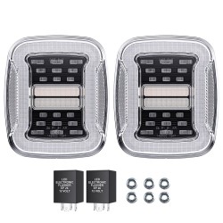 LED Rückleuchten Set mit E-Prüfzeichen Weiss