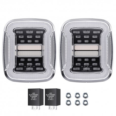 LED Rückleuchten Set mit E-Prüfzeichen Weiss