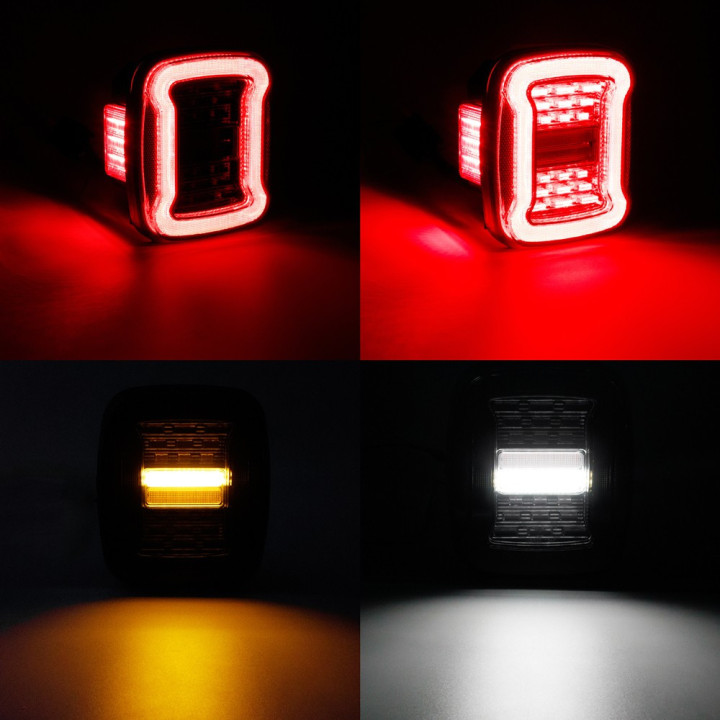 LED Rückleuchten Set mit E-Prüfzeichen Schwarz