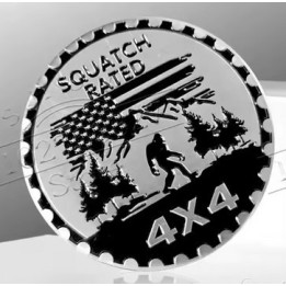 Emblem "Sasquatch Rated" chrom