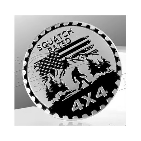 Emblem "Sasquatch Rated" chrom