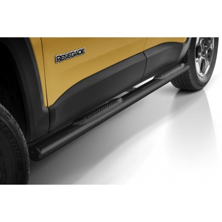 Sidesteps schwarz mit Kunststofftritt Steeler