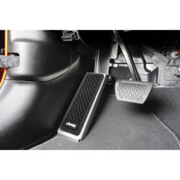 Dead-Pedal Fussraste silber mit Jeep-Pad Quadratec