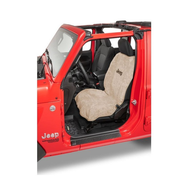 Sitzbezug mit Jeep Logo beige