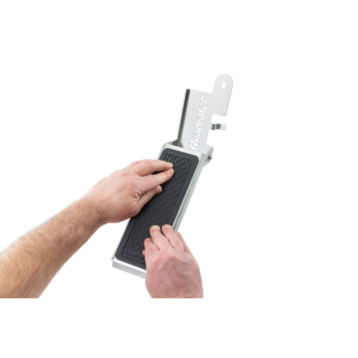 Kopie von Dead-Pedal Fussraste silber mit Rubber-Pad Quadratec