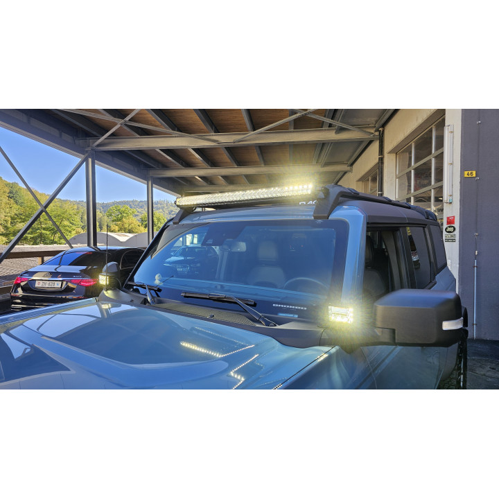 Halterung für 2 Zusatzscheinwerfer A-Säule Ford Bronco