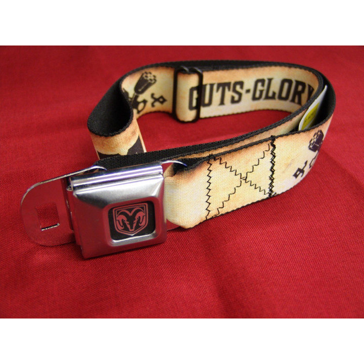 Gürtel "Seatbelt-Style" "Guts-Glory Design" mit RAM-Schnalle