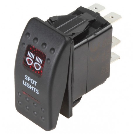 Kippschalter "Spot Lights" mit roter Beleuchtung