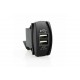 Kippschalter-Blende mit 2 USB-Ports und blauer Beleuchtung