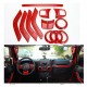 Interior Trim-Kit 12-Teilig weinrot Wrangler 4-Door