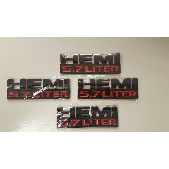 5.7 Liter HEMI Emblem mattschwarz