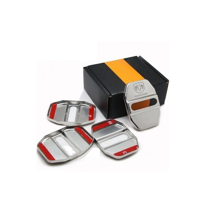 Scharnier-Blende chrom mit Dodge Logo