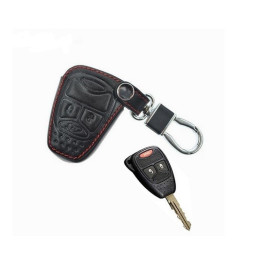Leder Key-Cover schwarz JEEP