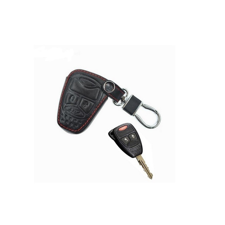 Leder Key-Cover schwarz JEEP