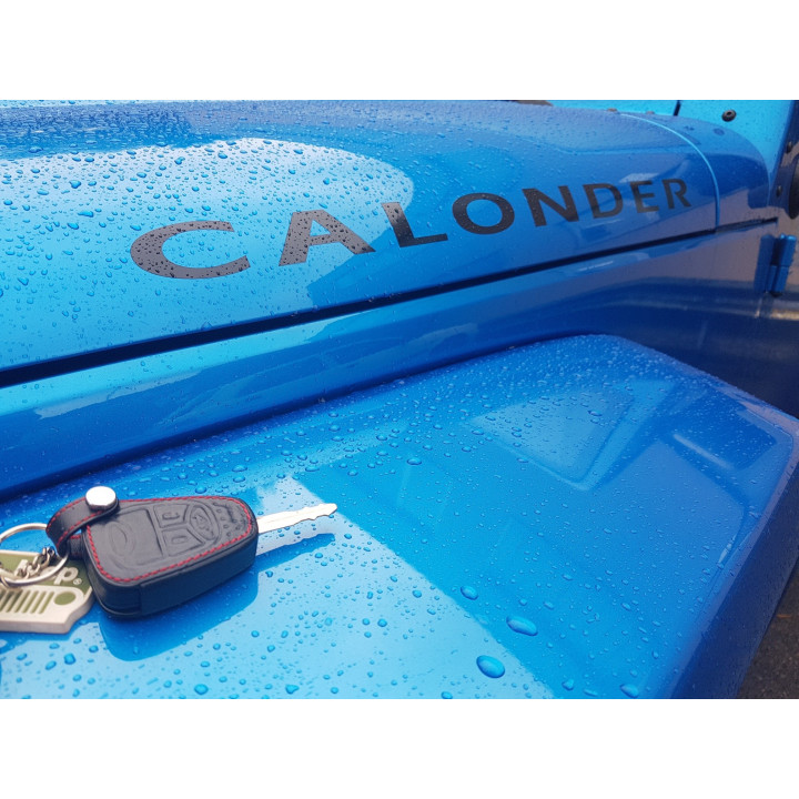 Leder Key-Cover schwarz JEEP