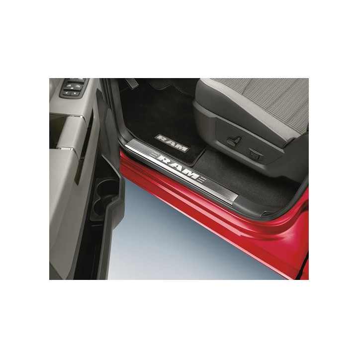 Einstiegsblenden edelstahl mit RAM-Logo Mopar (2-Türer)