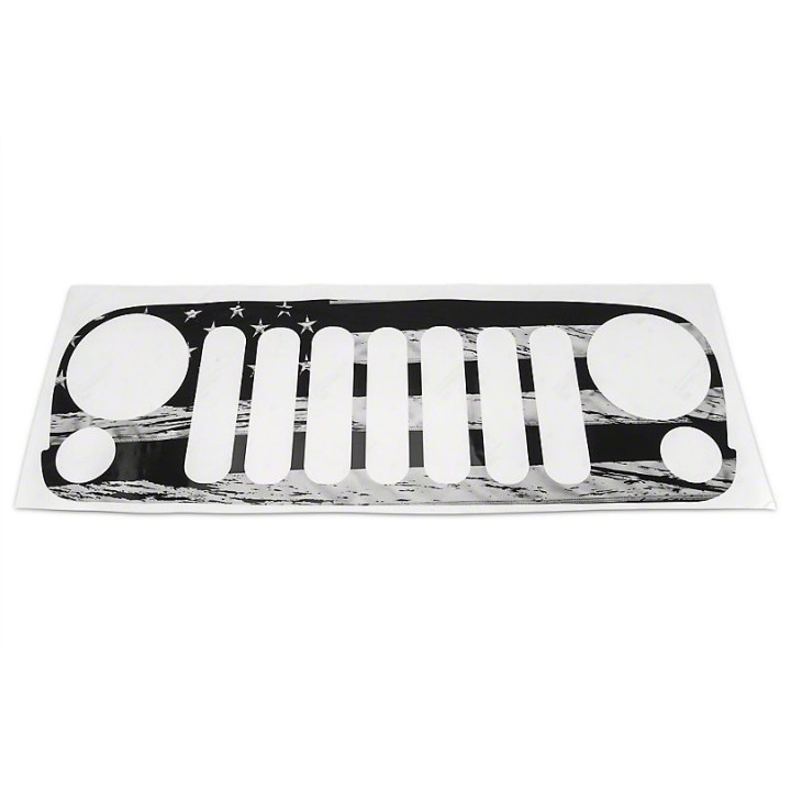 Decal "American Flag" für Kühlergrill schwarz-weiss