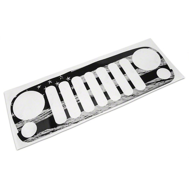 Decal "American Flag" für Kühlergrill schwarz-weiss