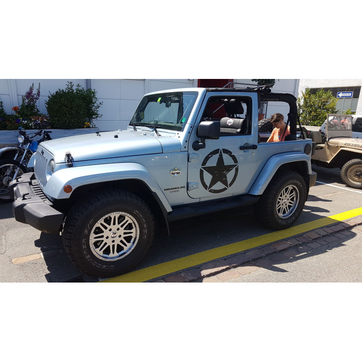 Decal "Army-Star" Ripped off mattschwarz