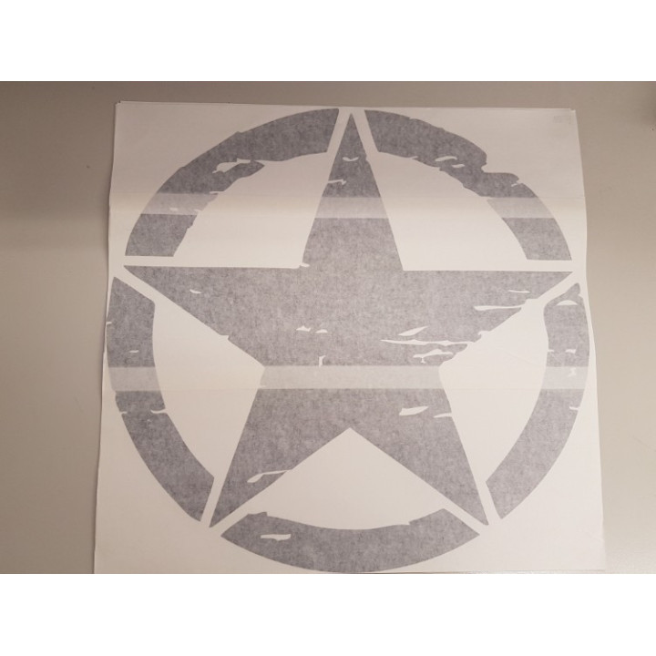 Decal "Army-Star" Ripped off mattschwarz