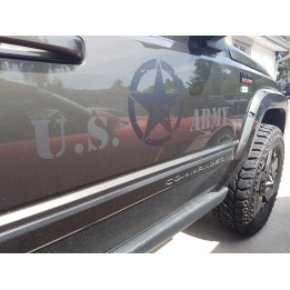 Decal "Ripped-off Armystar" mattschwarz klein
