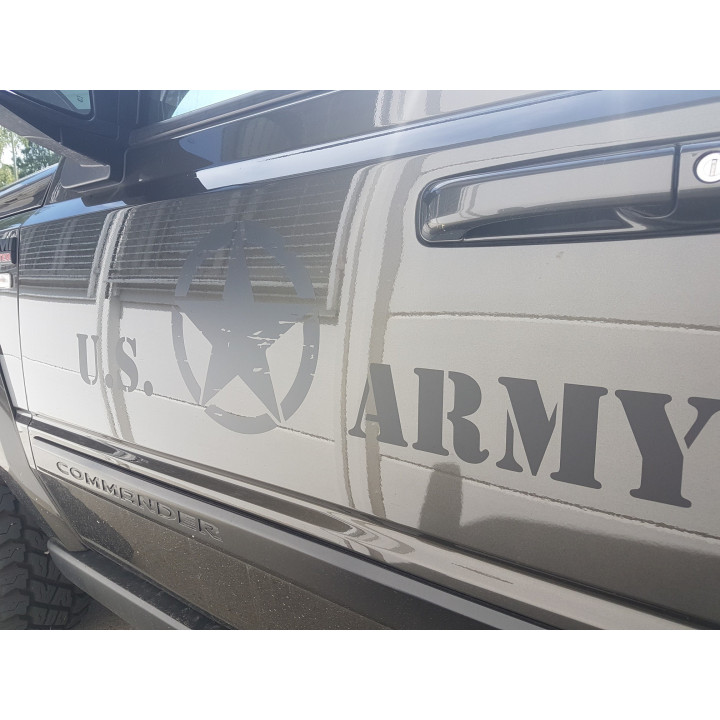 Decal "Ripped-off Armystar" mattschwarz klein