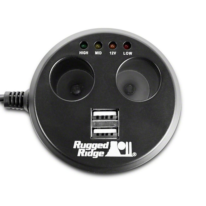 Power-Cup USB Ladegerät für Getränkehalter Ruggedridge