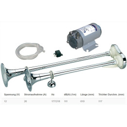 Trainhorn-Kit mit 62cm Hörner & Kompressor mit Strassenzulassung!