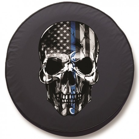 Reserveradabdeckung Stoff "American-Flag Skull"