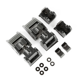 Motorhauben-Verschlüsse Aluminium in schwarz oder silber Ruggedridge