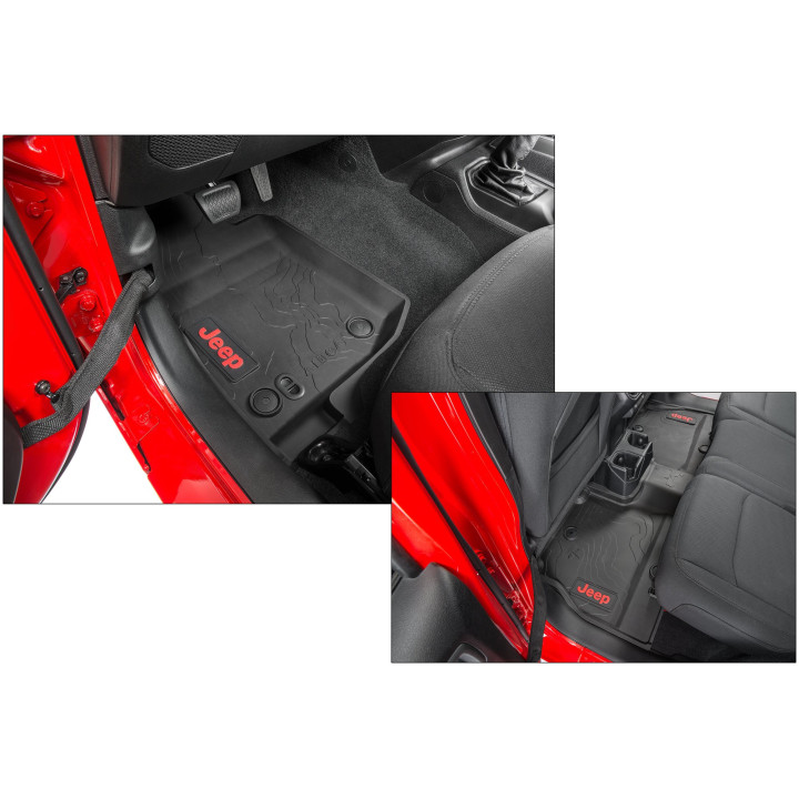 Gummiwannen-Set Mopar v+h mit Jeep-Logo Mopar Wrangler 4-Door