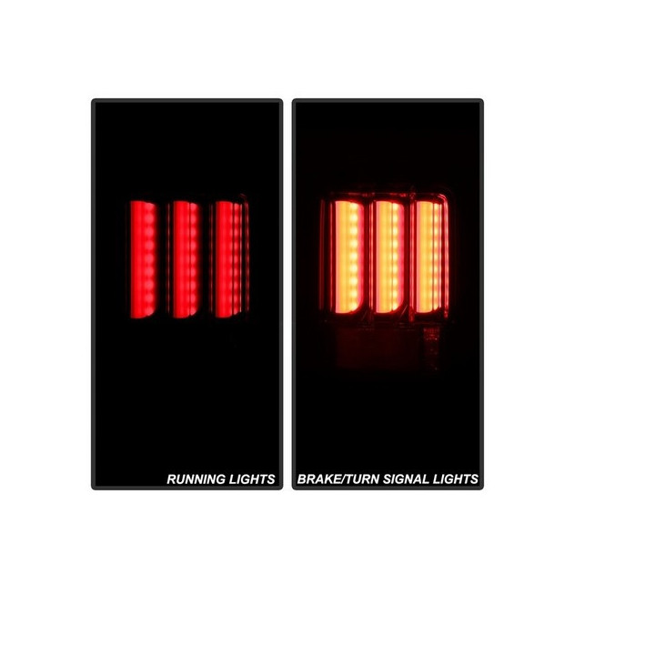 Heckleuchten-SET LED rot / klarglas mit Laufblinker (US-Wrangler)