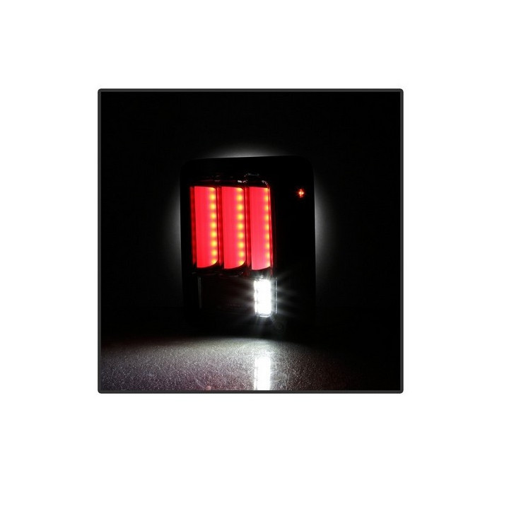 Heckleuchten-SET LED rot / klarglas mit Laufblinker (US-Wrangler)