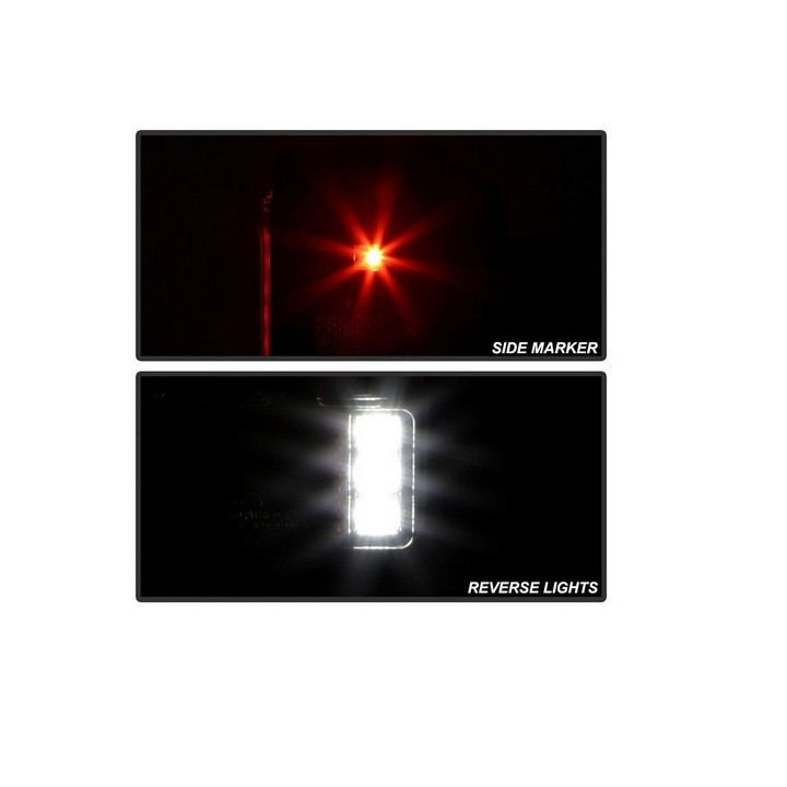 Heckleuchten-SET LED rot / klarglas mit Laufblinker (US-Wrangler)