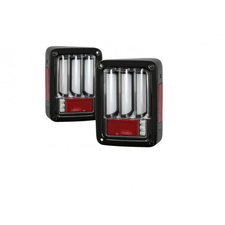 Heckleuchten-SET LED rot / klarglas mit Laufblinker (US-Wrangler)