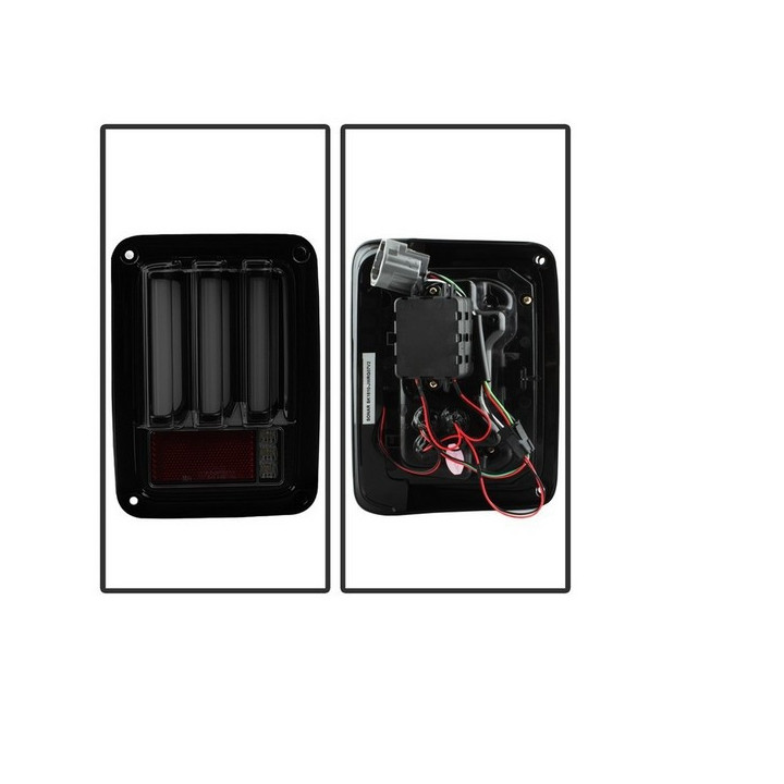 Heckleuchten-SET LED rauchglas mit Laufblinker (US-Wrangler)