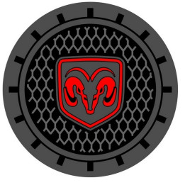 Getränkehalter-Pads mit "Dodge-Logo" klein