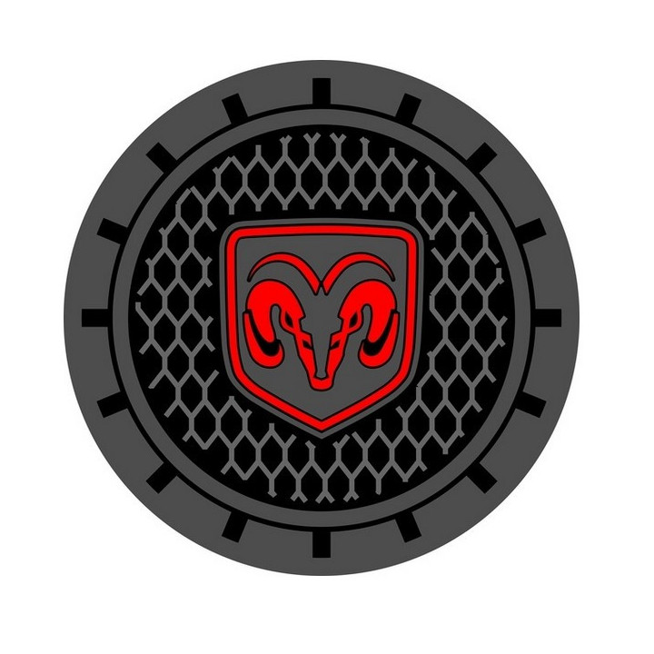 Getränkehalter-Pads mit "Dodge-Logo" klein